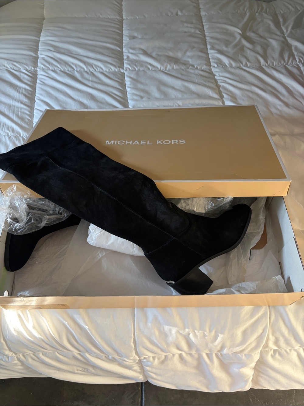 PRICE DROP!  Michael Kors Black Suede Over-the-Knee Boots  NEVER WORN